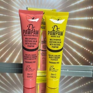 Dr. PawPaw Multipurpose Balms Duo ~ Original & Tinted Peach Pink Balm ~ BNIB